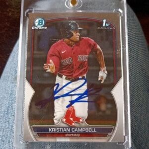 Kristian Campbell On Card Auto Bowmans 1s